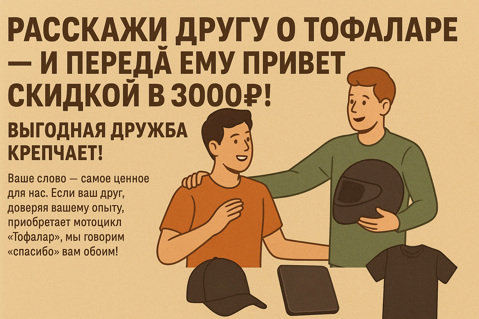 Передай привет скидкой